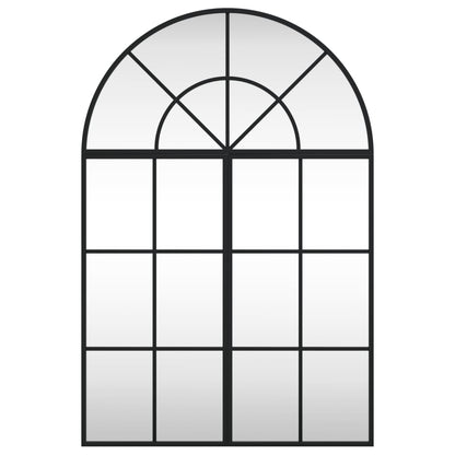 vidaXL Wall Mirror Black 60x90 cm Arch Iron