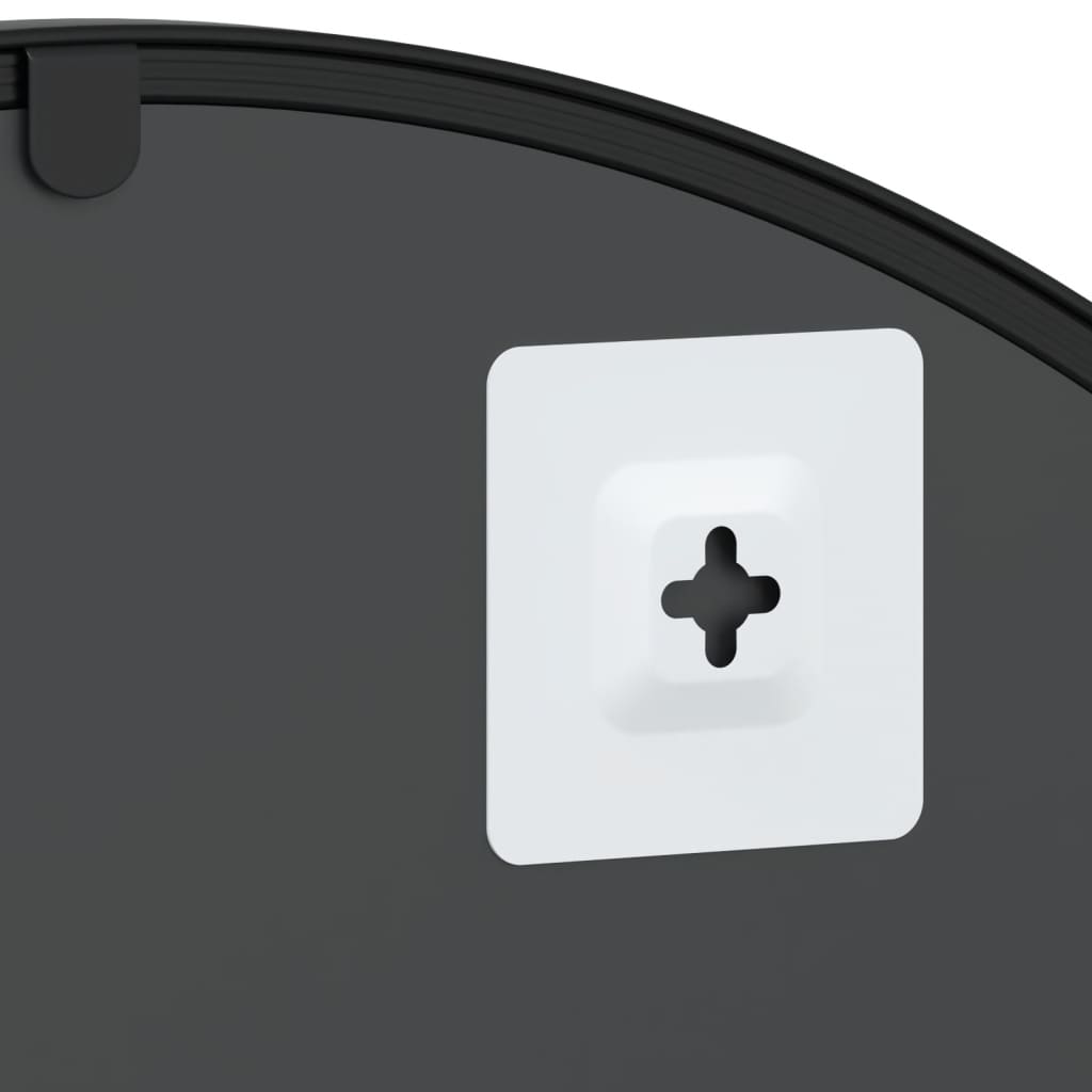 vidaXL Wall Mirror Black 60x90 cm Arch Iron