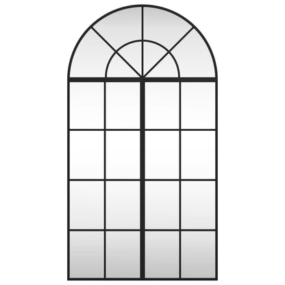 vidaXL Wall Mirror Black 60x110 cm Arch Iron