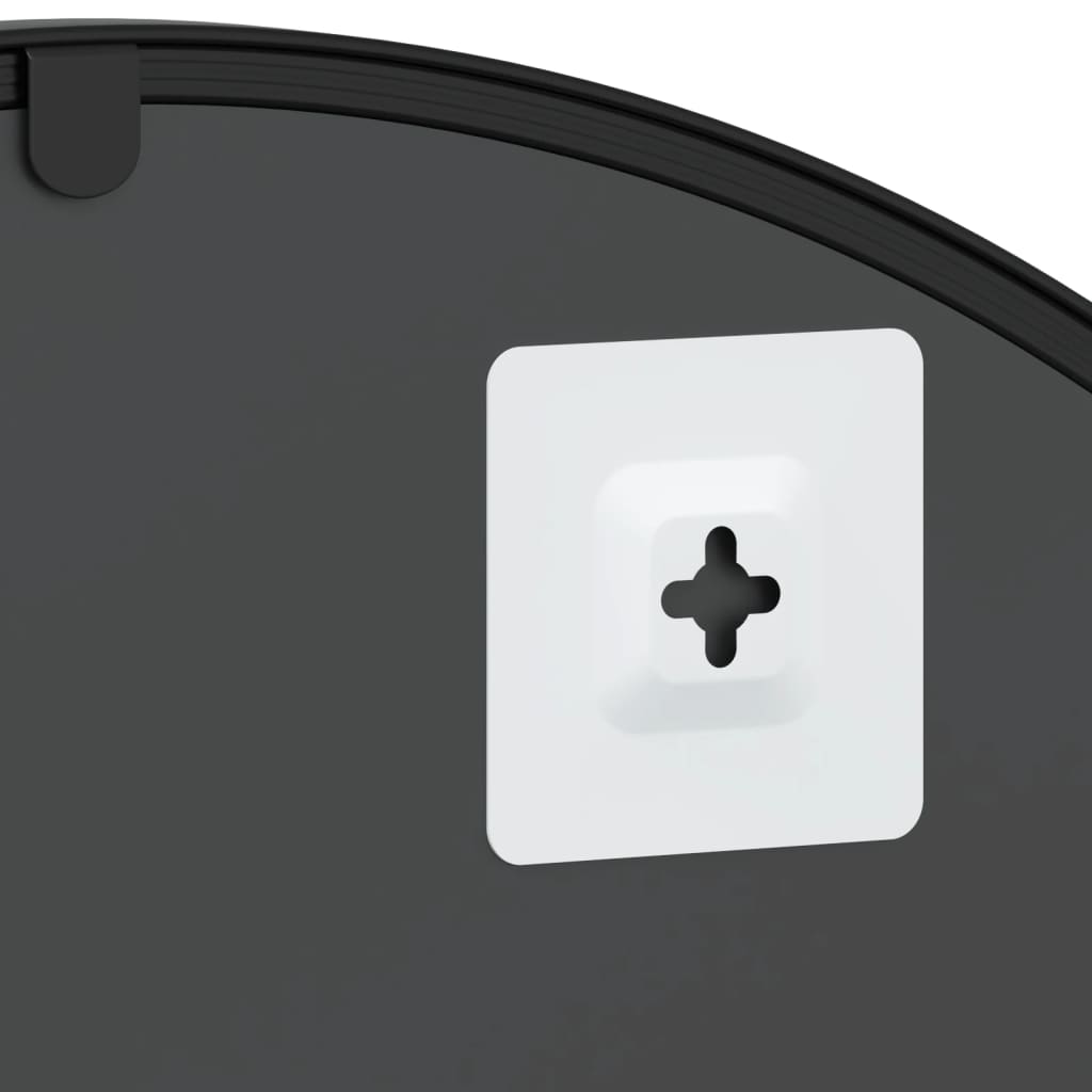 vidaXL Wall Mirror Black 60x110 cm Arch Iron