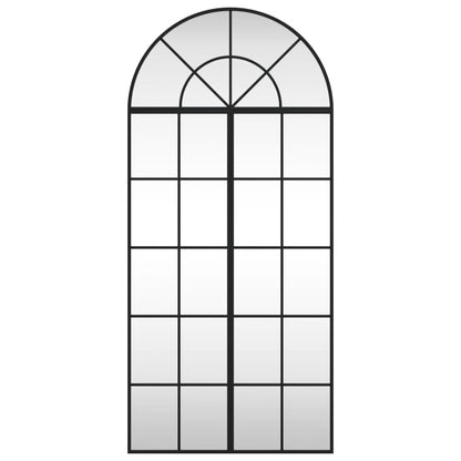 vidaXL Wall Mirror Black 60x130 cm Arch Iron