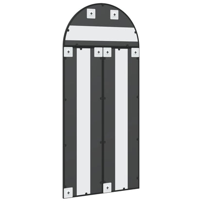 vidaXL Wall Mirror Black 60x130 cm Arch Iron