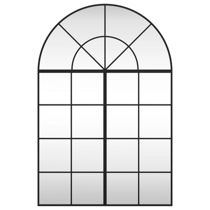 vidaXL Wall Mirror Black 80x120 cm Arch Iron