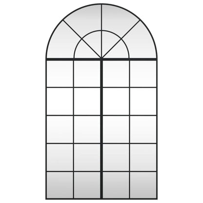 vidaXL Wall Mirror Black 80x140 cm Arch Iron
