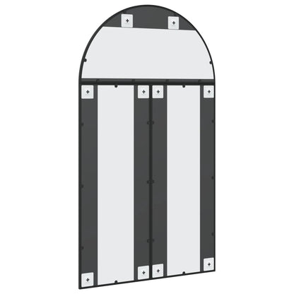 vidaXL Wall Mirror Black 80x140 cm Arch Iron