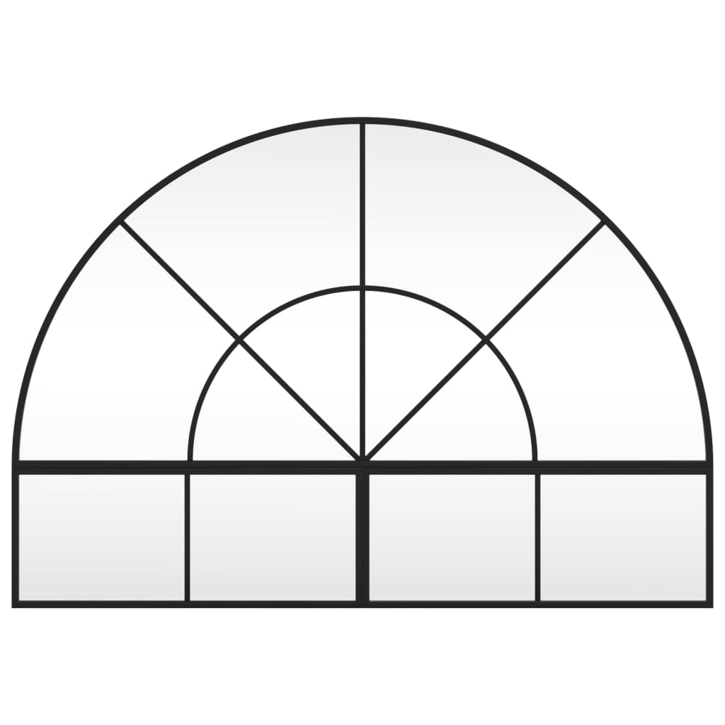 vidaXL Wall Mirror Black 100x70 cm Arch Iron