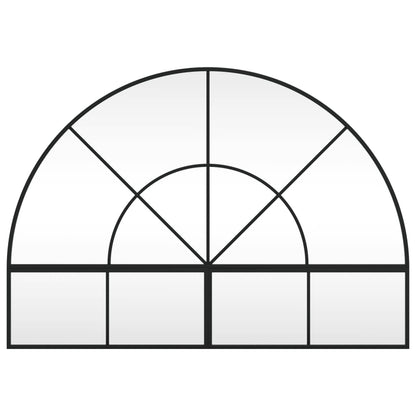 vidaXL Wall Mirror Black 100x70 cm Arch Iron