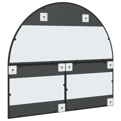 vidaXL Wall Mirror Black 100x90 cm Arch Iron