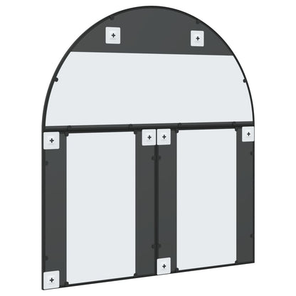 vidaXL Wall Mirror Black 100x110 cm Arch Iron