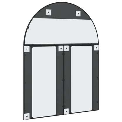 vidaXL Wall Mirror Black 100x130 cm Arch Iron