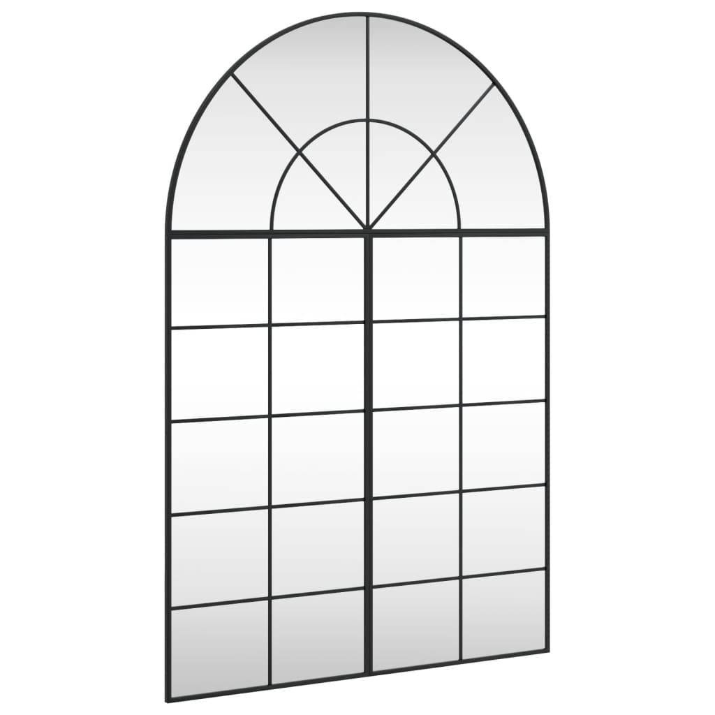 vidaXL Wall Mirror | Black | Glass, Iron | 150 x 100 cm | Minimalistic