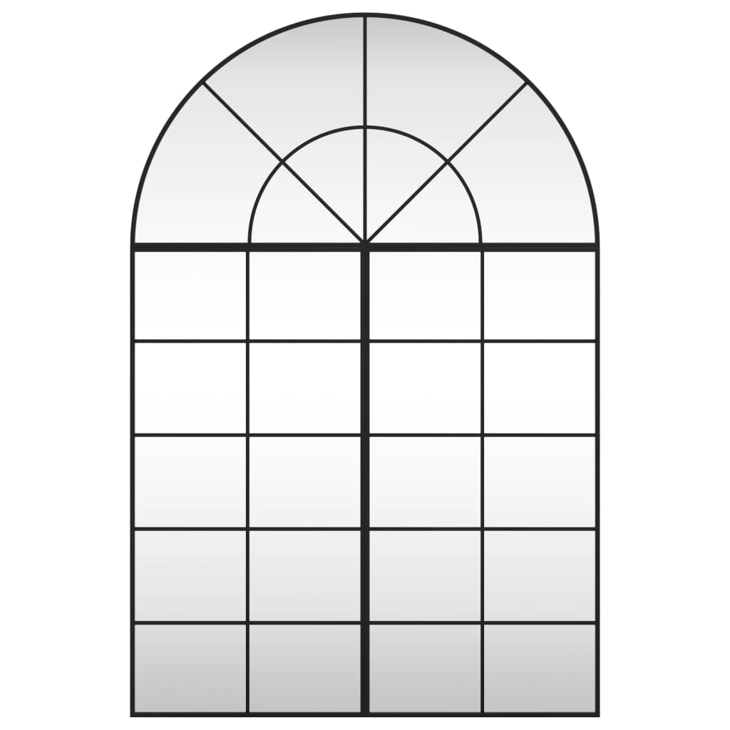 vidaXL Wall Mirror | Black | Glass, Iron | 150 x 100 cm | Minimalistic