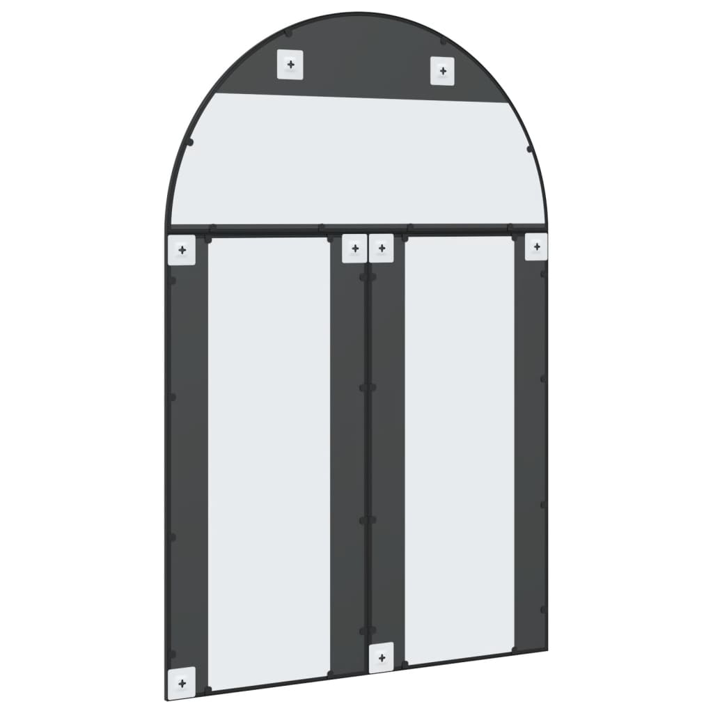 vidaXL Wall Mirror | Black | Glass, Iron | 150 x 100 cm | Minimalistic