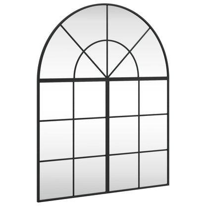 vidaXL Wall Mirror Black 80x100 cm Arch Iron