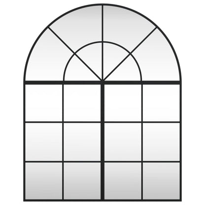 vidaXL Wall Mirror Black 80x100 cm Arch Iron