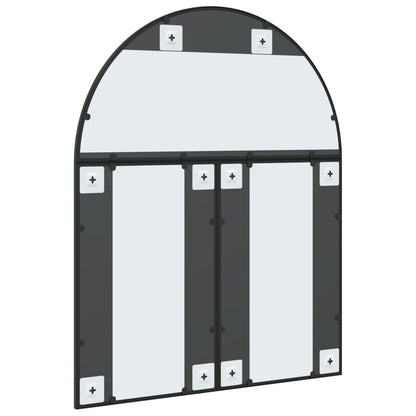 vidaXL Wall Mirror Black 80x100 cm Arch Iron