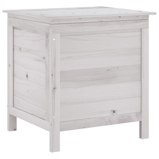 vidaXL Garden Storage Box White 50x49x56.5 cm Solid Wood Fir