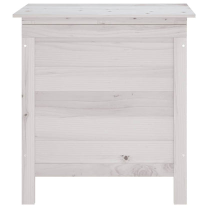 vidaXL Garden Storage Box White 50x49x56.5 cm Solid Wood Fir