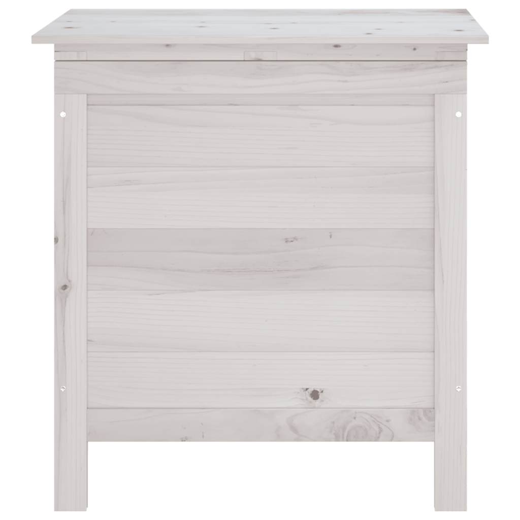 vidaXL Garden Storage Box White 50x49x56,5 cm Solid Wood Fir