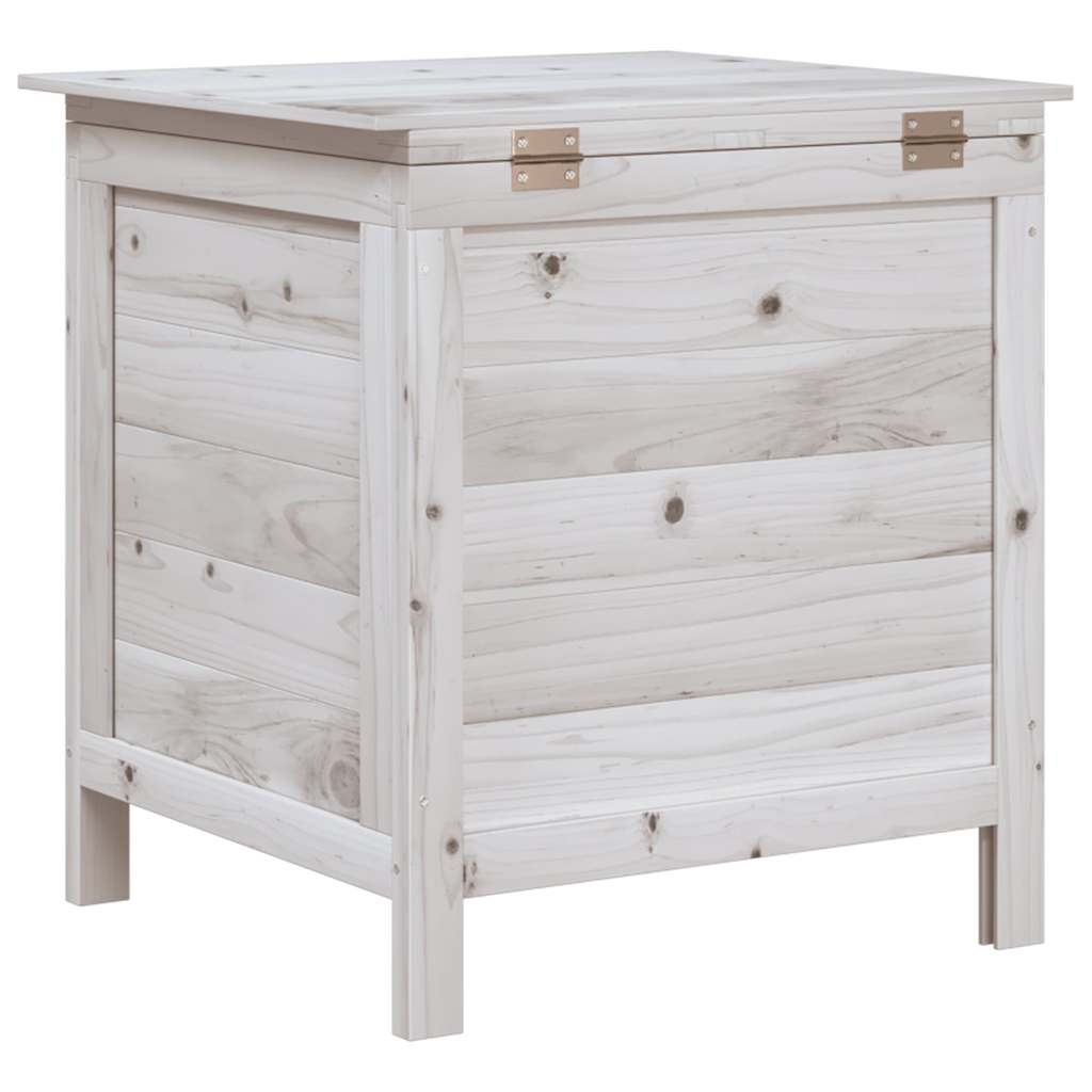 vidaXL Garden Storage Box White 50x49x56.5 cm Solid Wood Fir