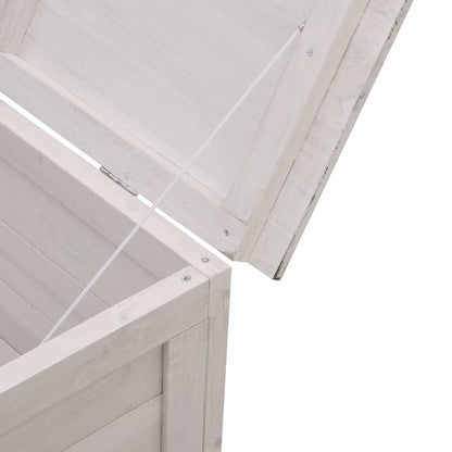 vidaXL Garden Storage Box White 50x49x56.5 cm Solid Wood Fir