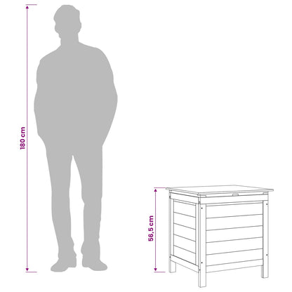 vidaXL Garden Storage Box White 50x49x56,5 cm Solid Wood Fir