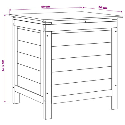 vidaXL Garden Storage Box White 50x49x56,5 cm Solid Wood Fir