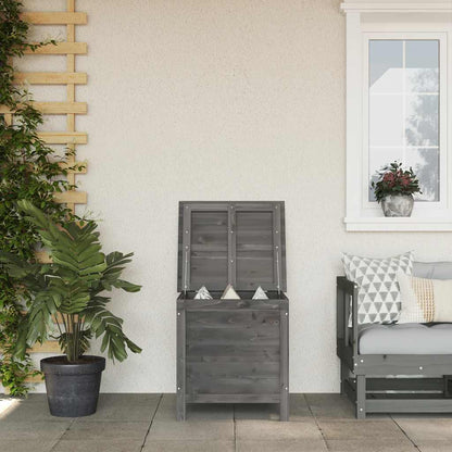 vidaXL Garden Storage Box Anthracite 50x49x56,5 cm Solid Wood Fir