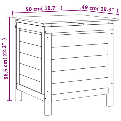 vidaXL Garden Storage Box Brown 50x49x56,5 cm Solid Wood Fir