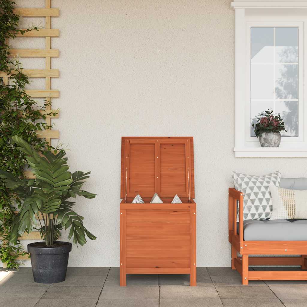 vidaXL Garden Storage Box Brown 50x49x56,5 cm Solid Wood Fir