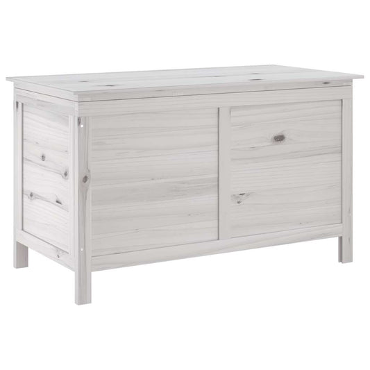 vidaXL Garden Storage Box White 99x49.5x58.5 cm Solid Wood Fir