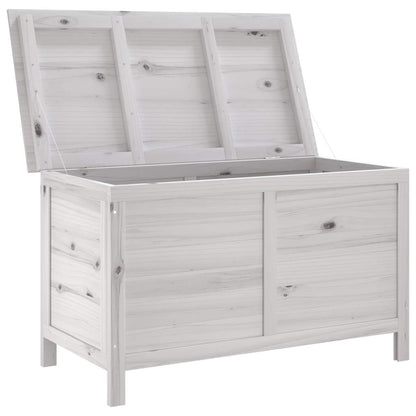 vidaXL Garden Storage Box White 99x49,5x58,5 cm Solid Wood Fir