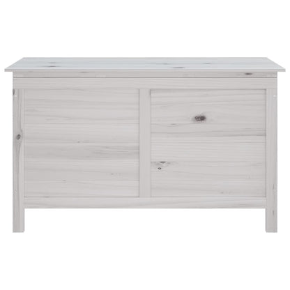 vidaXL Garden Storage Box White 99x49,5x58,5 cm Solid Wood Fir