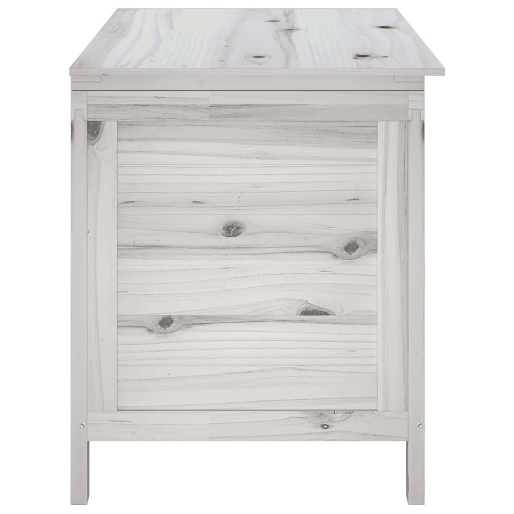 vidaXL Garden Storage Box White 99x49,5x58,5 cm Solid Wood Fir