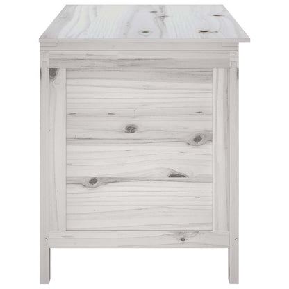 vidaXL Garden Storage Box White 99x49,5x58,5 cm Solid Wood Fir