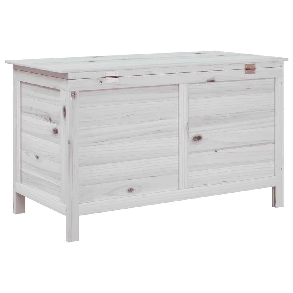 vidaXL Garden Storage Box White 99x49,5x58,5 cm Solid Wood Fir
