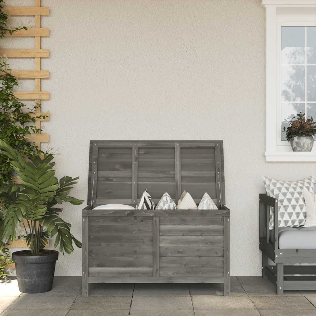 vidaXL Garden Storage Box Anthracite 99x49,5x58,5 cm Solid Wood Fir
