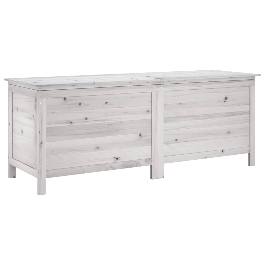 vidaXL Garden Storage Box White 150x50x56,5 cm Solid Wood Fir