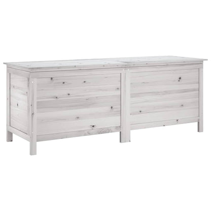 vidaXL Garden Storage Box White 150x50x56,5 cm Solid Wood Fir