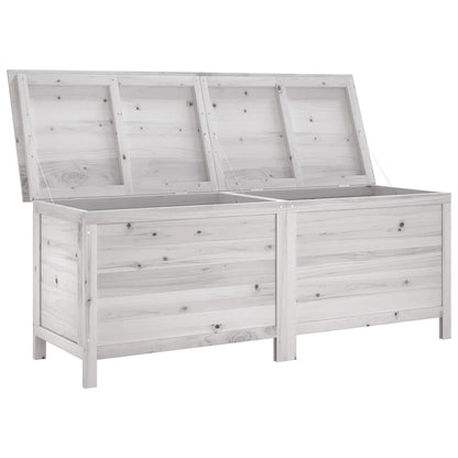 vidaXL Garden Storage Box White 150x50x56,5 cm Solid Wood Fir