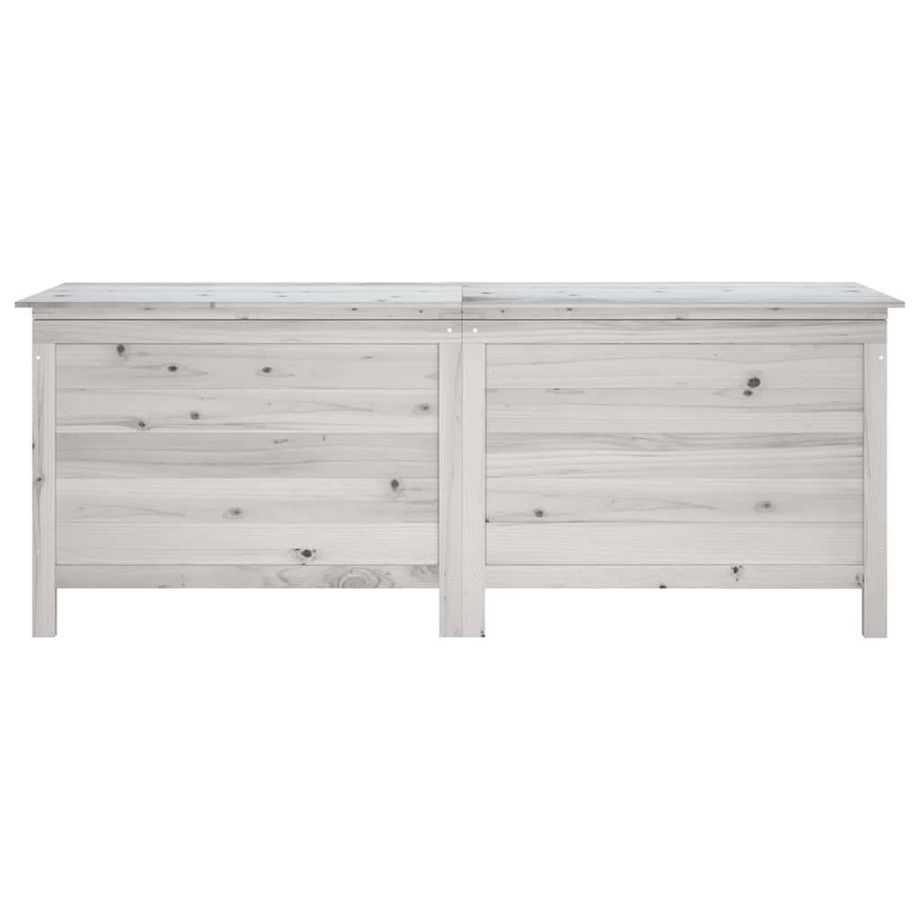 vidaXL Garden Storage Box White 150x50x56,5 cm Solid Wood Fir