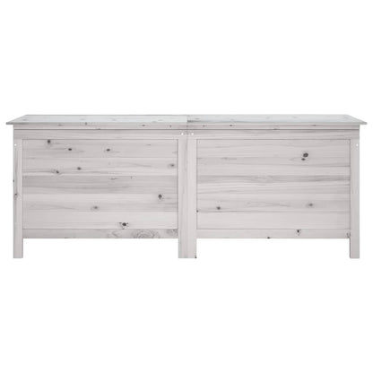 vidaXL Garden Storage Box White 150x50x56,5 cm Solid Wood Fir