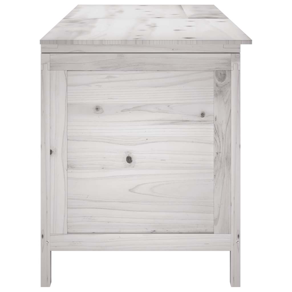 vidaXL Garden Storage Box White 150x50x56,5 cm Solid Wood Fir
