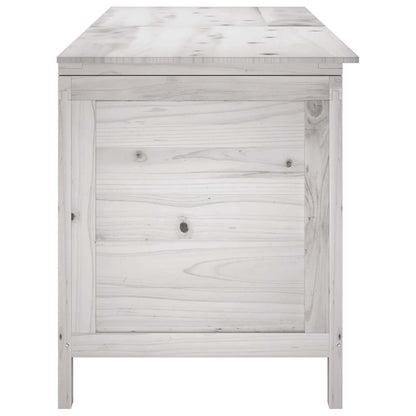 vidaXL Garden Storage Box White 150x50x56,5 cm Solid Wood Fir