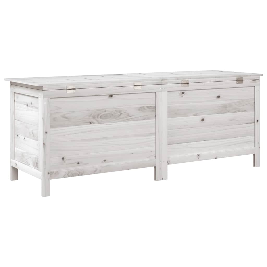 vidaXL Garden Storage Box White 150x50x56,5 cm Solid Wood Fir