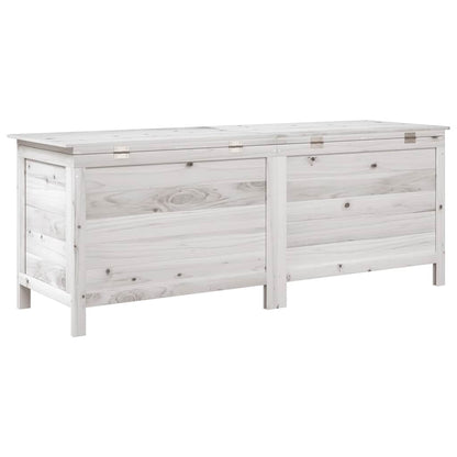 vidaXL Garden Storage Box White 150x50x56,5 cm Solid Wood Fir