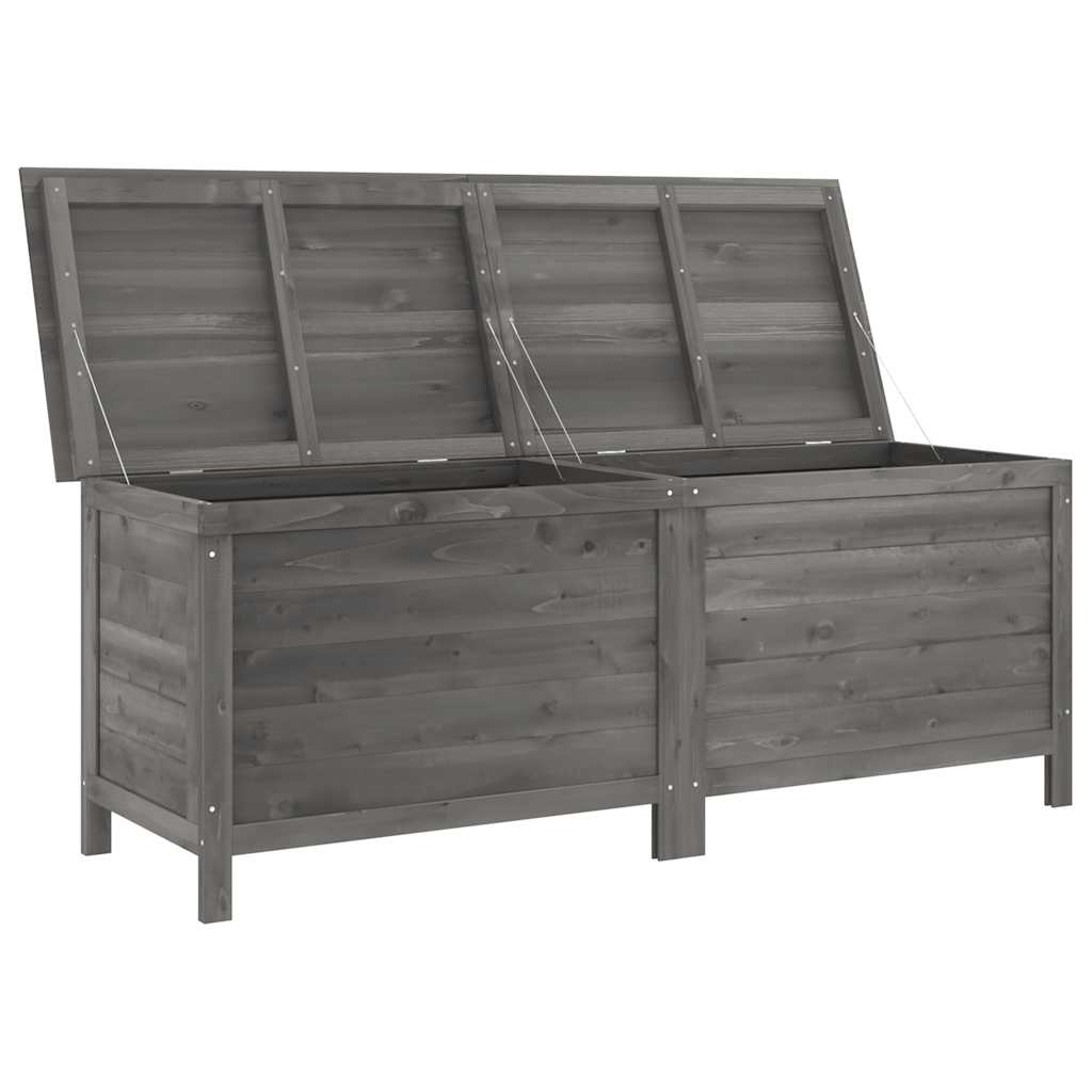 vidaXL Garden Storage Box Anthracite 150x50x56.5 cm Solid Wood Fir