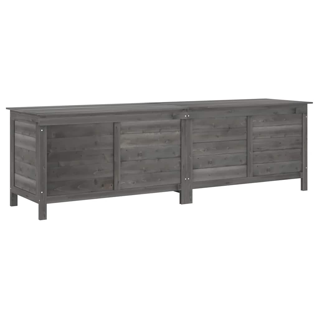 vidaXL Garden Storage Box Anthracite 198,5x50x56,5 cm Solid Wood Fir
