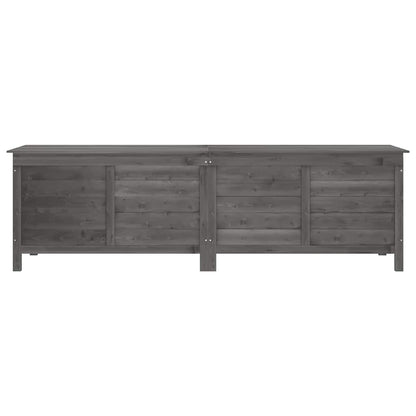 vidaXL Garden Storage Box Anthracite 198,5x50x56,5 cm Solid Wood Fir