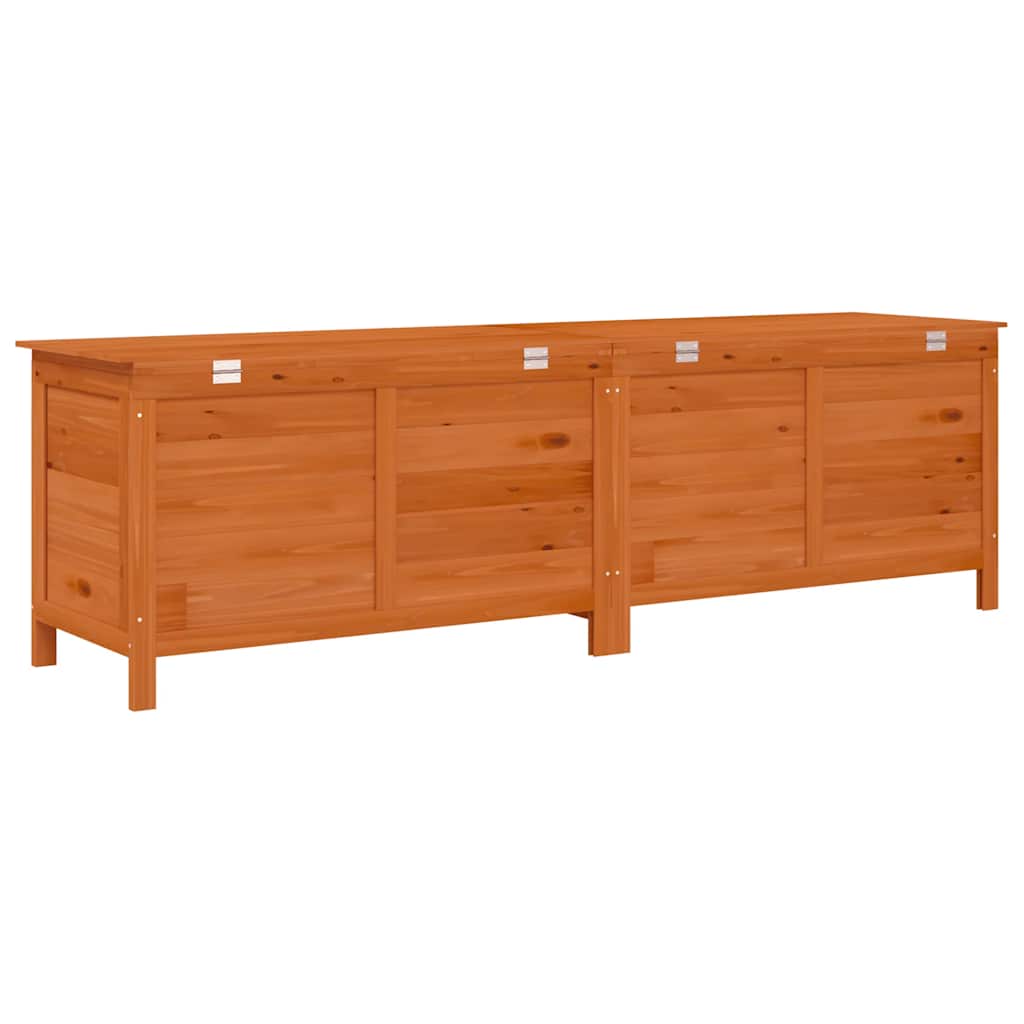vidaXL Garden Storage Box Brown 198.5x50x56.5 cm Solid Wood Fir